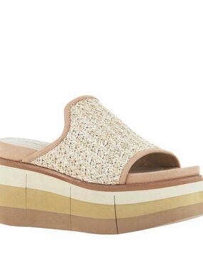 Naked Feet Flocci Platform Sandal in Beige